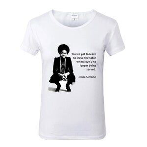 Nina Simone Respect Reminder White Crew Neck T-shirt